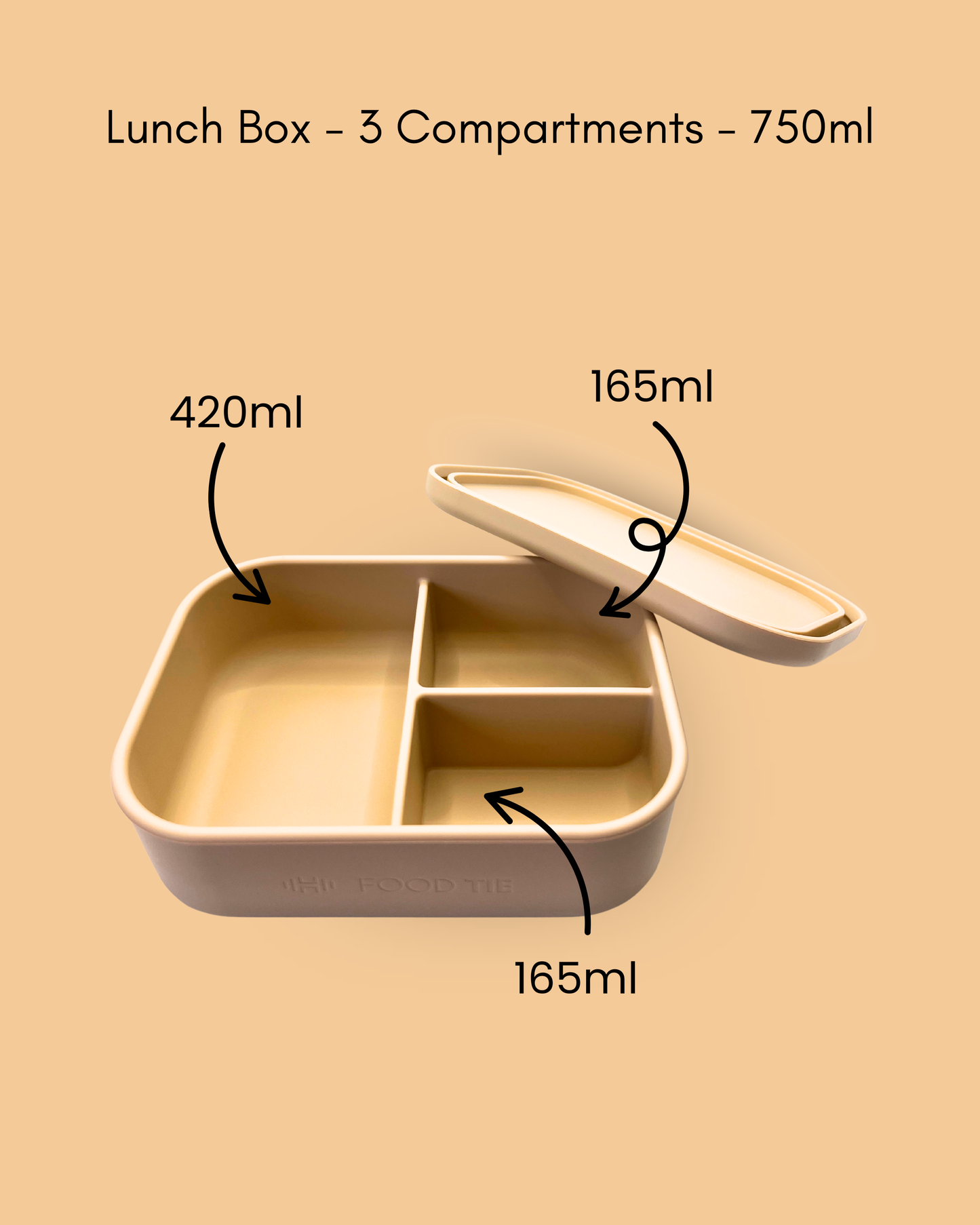 Lunch Box - 3 Compartments - 750ml