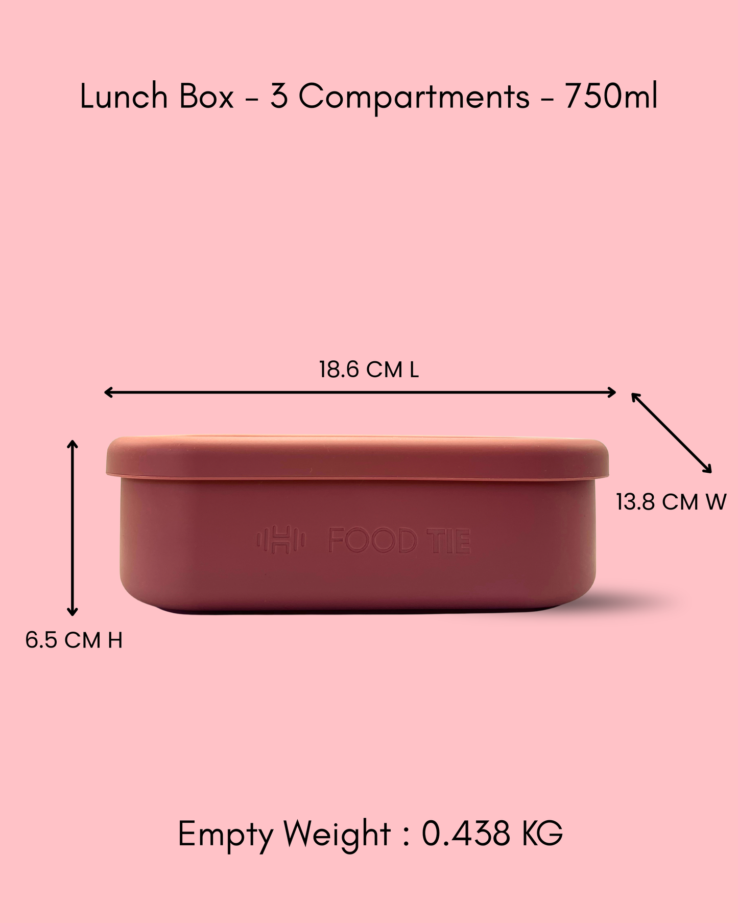 Lunch Box - 3 Compartments - 750ml