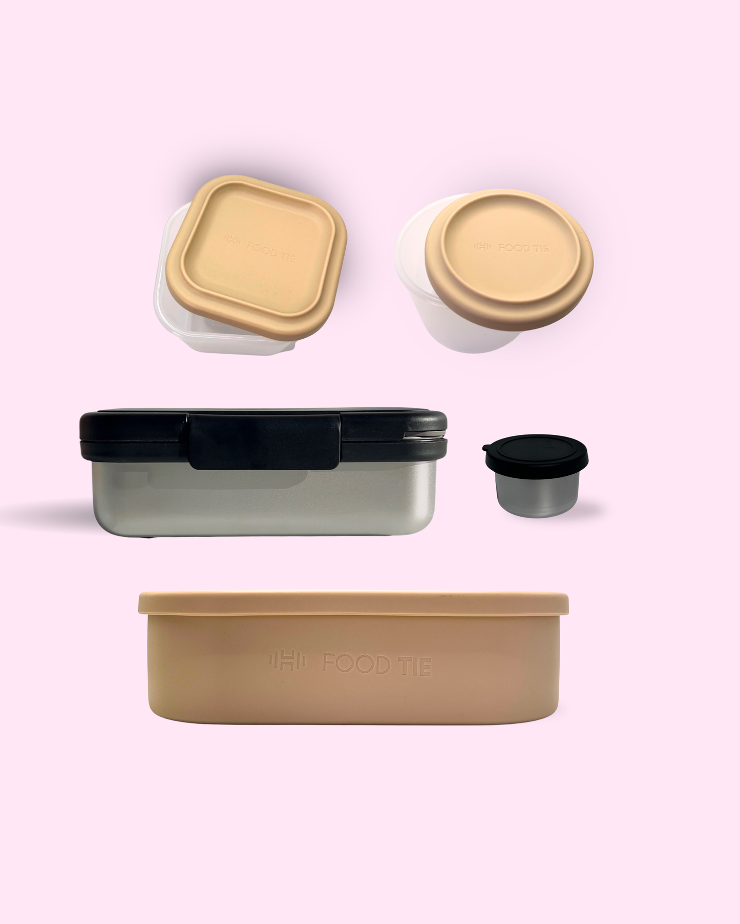 Duo Bento Lunch Box Set | Snack Box Set & Dip Container