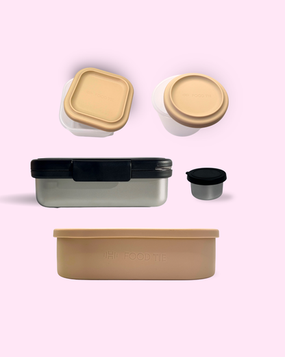 Duo Bento Lunch Box Set | Snack Box Set & Dip Container