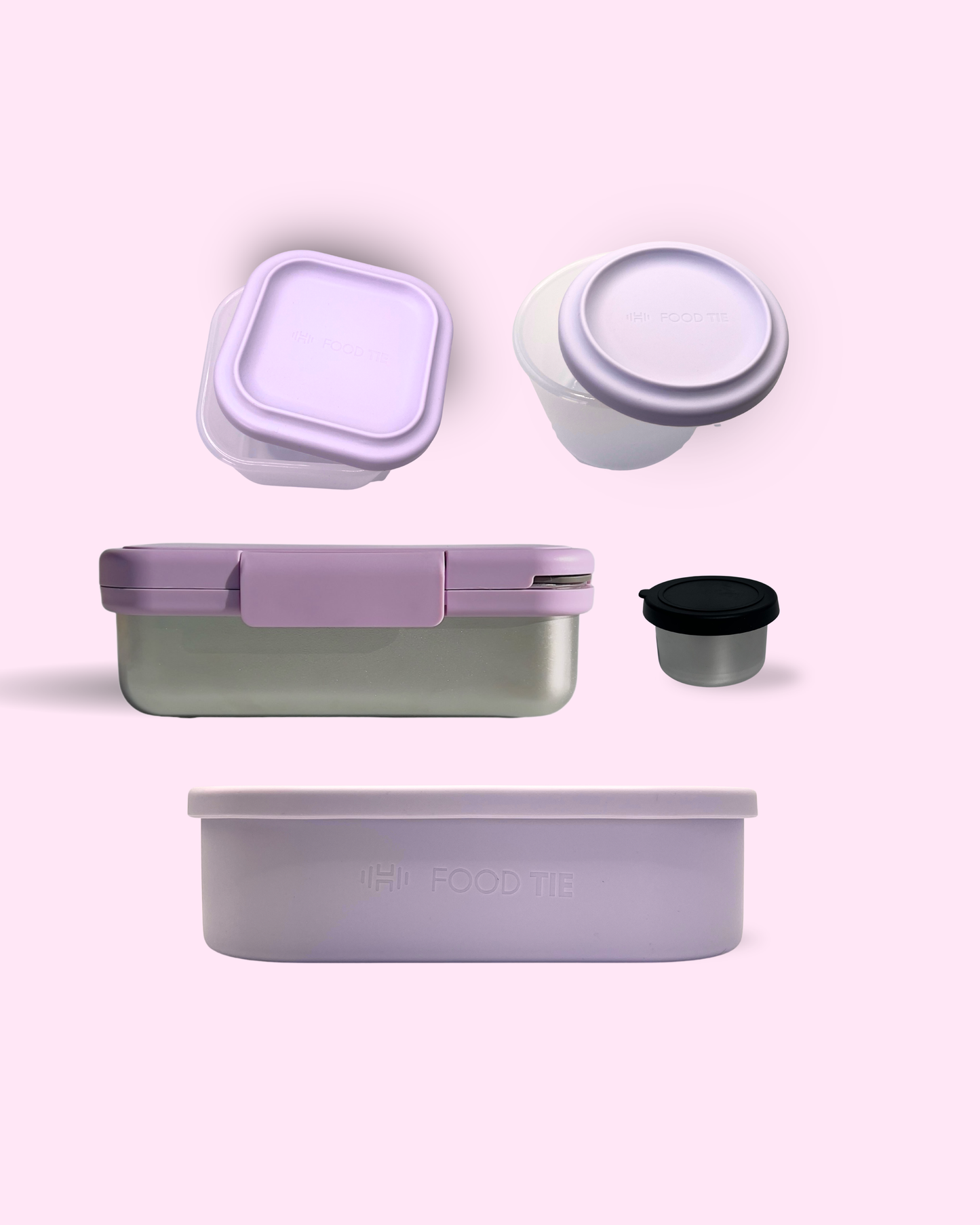 Duo Bento Lunch Box Set | Snack Box Set & Dip Container